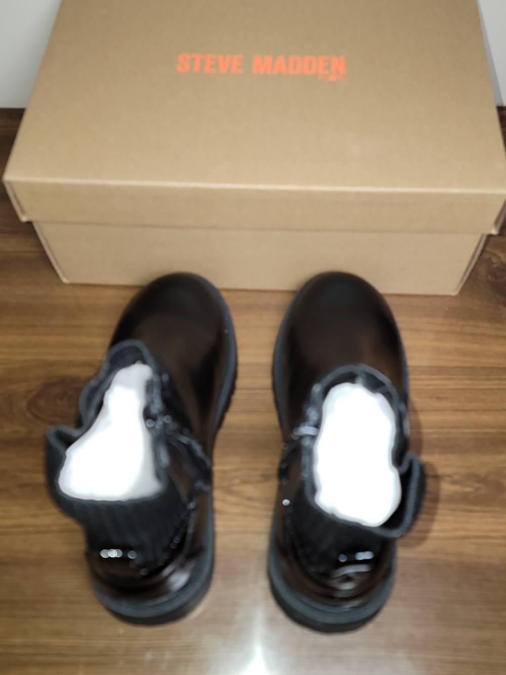 Steve Madden Kids Strling Black Boot with Side Zip - Size 11 Little Kids - Picture 4 of 5